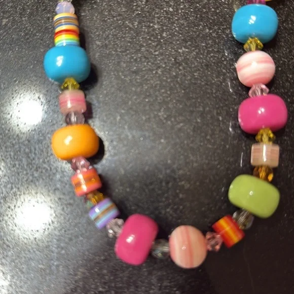 Tina Tarantino, beautiful multicolor beaded necklace adjustable length - Picture 5 of 5